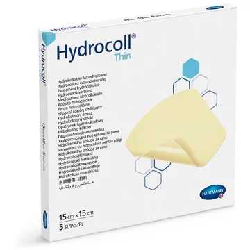 Hydrocoll® thin vékony hidrokolloid kötszer (15x15 cm; 5 db)