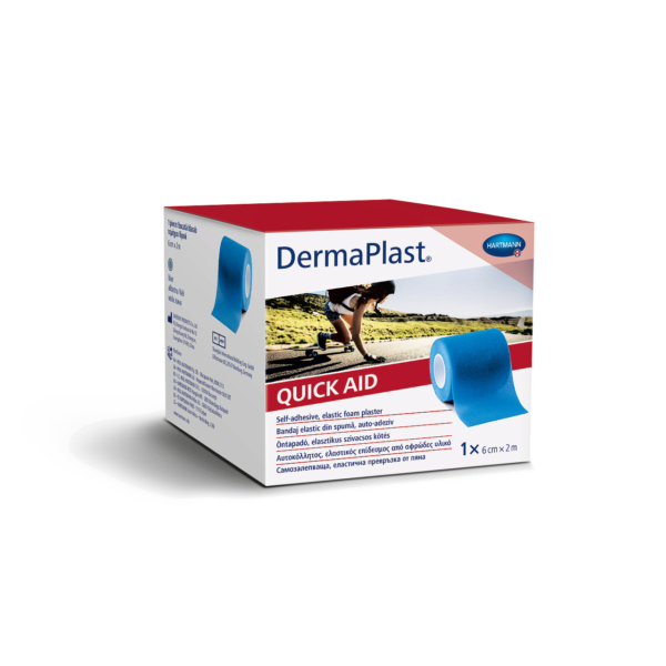 DermaPlast® QuickAid öntapadó sebtapasz (6cmx2m kék; 1 db)
