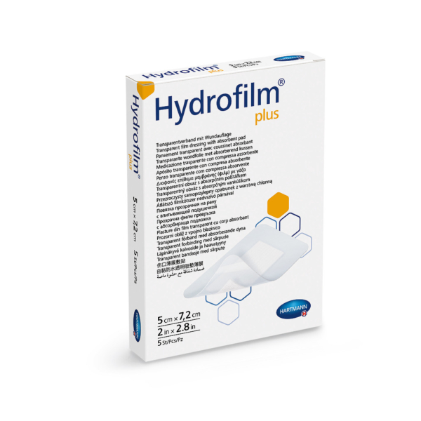 Hydrofilm® Plus filmkötszer sebpárnával (5x7,2 cm; 5 db)