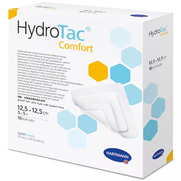 HydroTac® Comfort géllel impregnált habkötszer (12,5x12,5 cm; 10 db)