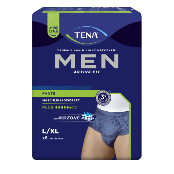 TENA Men Active Fit Pants Plus  inkontinencia-fehérnemű  (L / XL - 8 db / Csomag)