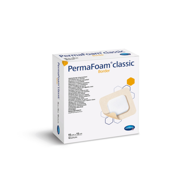 PermaFoam® Classic Border habszivacs kötszer (15x15 cm; 10 db)