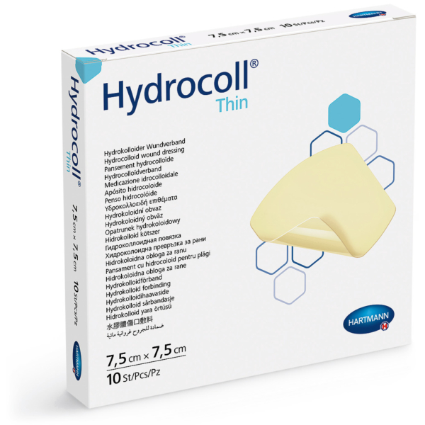 Hydrocoll® thin vékony hidrokolloid kötszer (7,5x7,5 cm; 10 db)