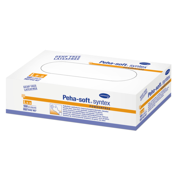 Peha-soft® syntex púdermentes vizsgálókesztyű (L; 100 db)