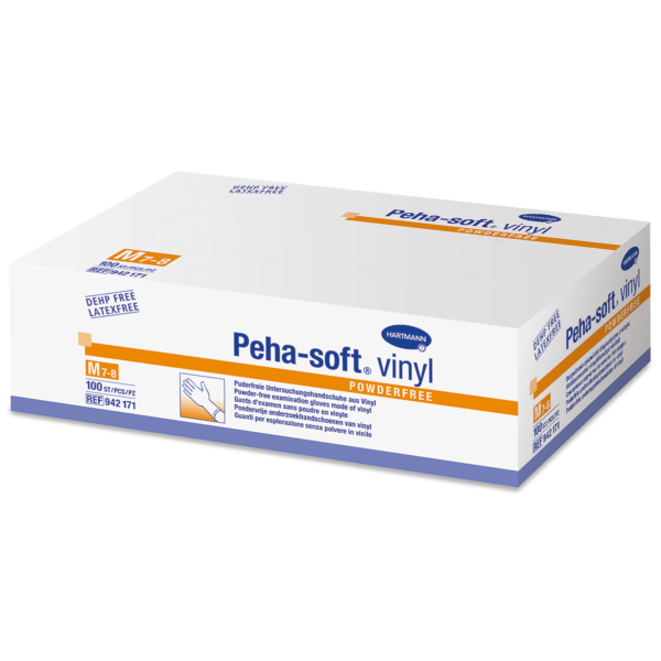 Peha-soft® vinyl púdermentes vizsgálókesztyű (XS; 100 db)