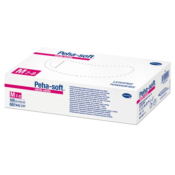 Peha-soft® nitrile white vizsgálókesztyű (XS; 200 db)